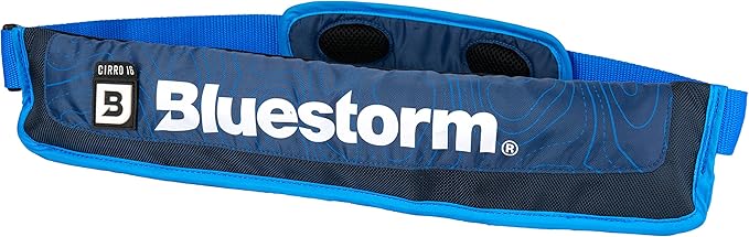 BLUESTORM Cirro 16 Manual Inflatable Belt Pack for Adults | US Coast Guard (USCG) Approved Life Jacket Waist Belt PFD for SUP Paddleboarding, Fishing & Kayaking