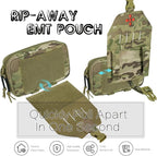 Ifak Pouch-Rapid Deployment Tactical MOLLE Trauma Kit Pouches, Quick Release Tear-Off Medical First Aid Kit Organiser with Red Immediate Identify for Emergency Surviva Activities.