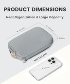 Travelkin Travel Cord Organizer, Electronic Organizer Travel Case, Cable Organizer Bag For Cords,Chargers Phone, Sd Card,Usbs
