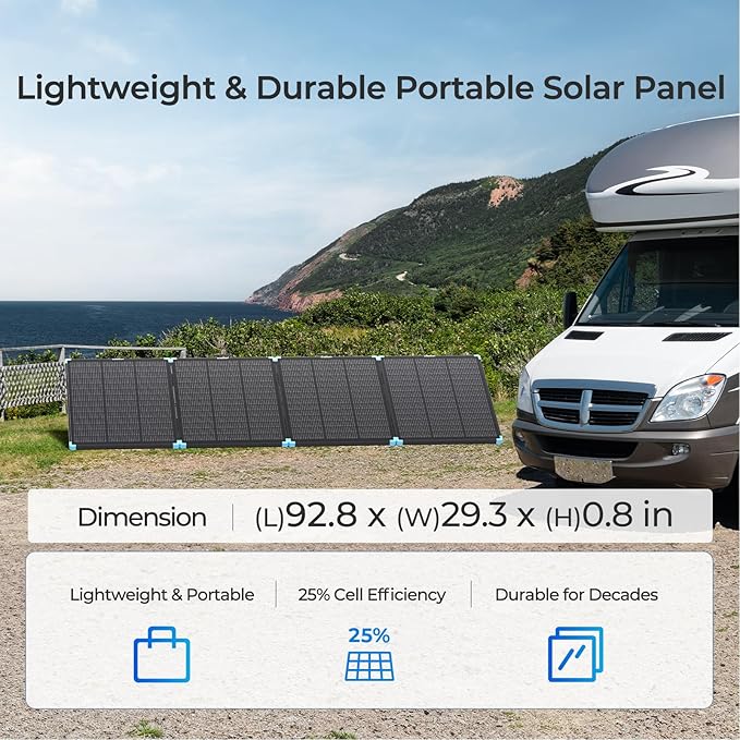 Renogy 300W Portable Solar Panel Suitcase, 25% High Efficiency N-Type Foldable Solar Charger for Power Station, Durable for Decades, 17% Lighter with Kickstands, for RV Camping Off-Grid Blackouts
