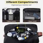 Vorspack Toiletry Bag for Men - Water Resistant Travel Bag for Toiletries, Accessories, Travel Essentials, Gifts - Black (Pack of 4)