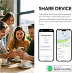 Air Tracker Tag, Smart Bluetooth5.3 Tracker, Item Finder Work with Apple Find My, Trakcer Tag Locator for Keys, Luggage, Backpack, Suitcase, 120dB Sound(White)