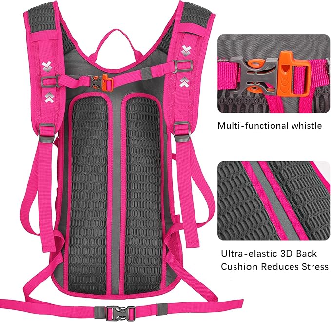 Hydration Backpack,Lightweight Hiking Backpack with 2L Water Bladder,Water Backpack for Biking, Running, Festival