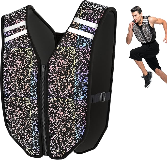 PROIRON Weighted Vest Soft Washable for Men Women Kids 6.5lbs/11lbs/17.5lbs/22lbs,Fully Reflective Running Weight Vest,No Leakage Weighted Vest for Fitness,Workout,Weight Loss,Strength Training