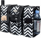 TOPDesign Utility Water Resistant Tote Bag with 13 Pockets, Top Zipper Closure & Thick Bottom Support, for Working Women