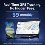 Hidden GPS Tracker for Vehicles - $9/mo with 5 sec Updates - Real Time Car Tracker - Trip History, Driving Alerts, GeoFence for Fleets & Family, Rechargeable Battery (Tracker & Magnet Case)