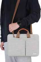 Lacdo 360° Protective Laptop Shoulder Bag for 13 inch MacBook Air M5 A3449 (2026), M4 A3240 2025, M3 A3113, M2 A2681, M1 A2337 A2179 A1932, 13 inch MacBook Neo A18 Pro A3404 (2026) Computer Bag, Gray