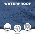 Fleece Waterproof Outdoor Blanket - Windproof Stadium Blanket for Camping, Picnics, and Sports Stay Dry and Comfortable 80"x 58"(Blue)