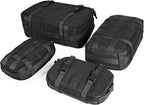 4 Set Tactical Packing Cubes ，Compressible Mesh Duffle Storage Bag,Portable Edc Molle Pouch Organizer.