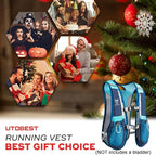 UTOBEST Running Vest, 5L Hydration Vest Lightweight, Breathable and Sweatproof Running Backpack, Adjustable Running Hydration Vest for Trail Running Marathon Race Jogging Cycling