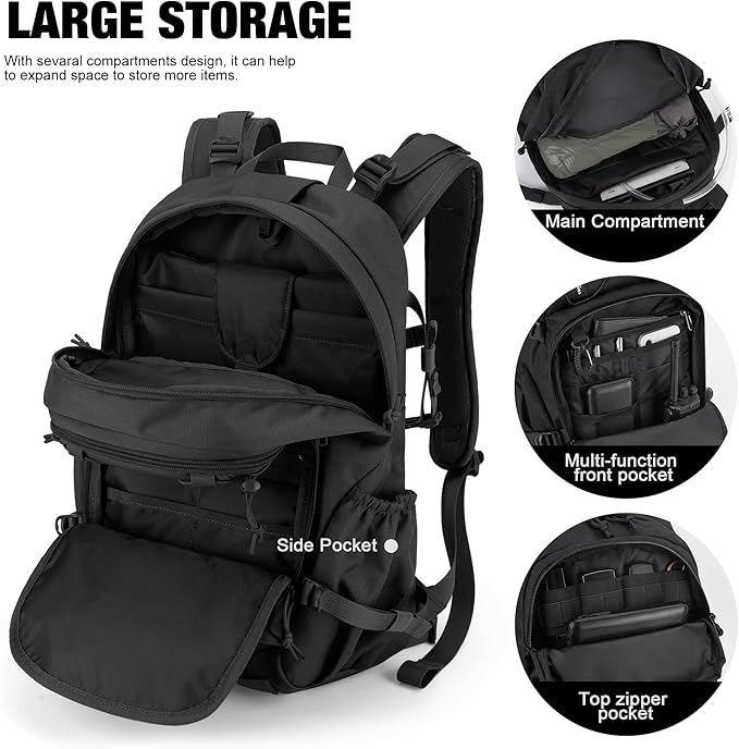 Mardingtop Tactical Military Backpack for Men,25L Molle Backpack, Cordura Backpack for Hiking,Camping