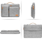 MOSISO 360 Protective Laptop Shoulder Bag,15-15.6 inch Computer Bags Compatible with MacBook Pro 16 inch, HP, Dell, Lenovo, Asus Notebook,Side Open Messenger Bag with 4 Zipper Pockets, Gray