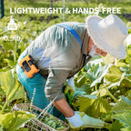 20000mAh Portable Waist Fan, Personal Fan Clip on with Rechargeable Battery operated, 40H Cooling,10 Speeds,16000RPM Hands-Free Belt Neck Fan for Outdoor Jobsite Gardening Camping Travel (Orange)