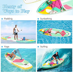 Paddle Board, Inflatable Stand Up SUP Paddle Boards for Adults & Youths of All Skill Levels, Wide & Non-Slip Deck Design Blow Up Paddleboards with Premium Accessories & Storage Bag