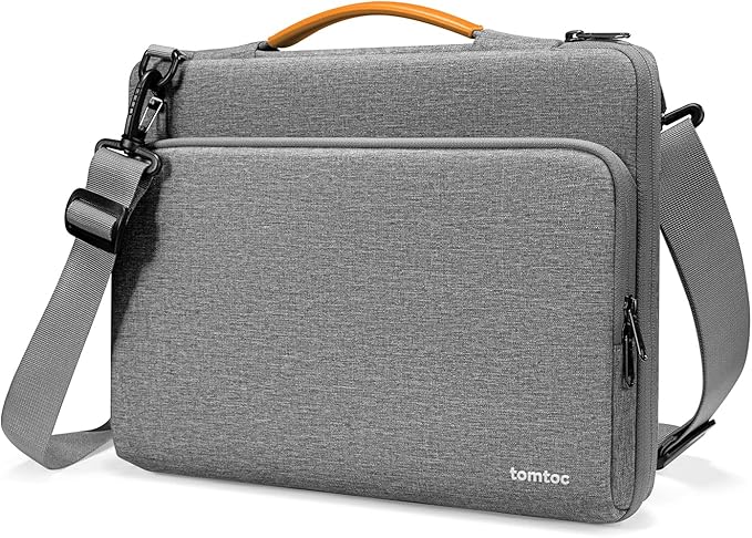 tomtoc 360 Protective Laptop Shoulder Bag for 13-inch 2025 MacBook Air M4/A3240, M3/A3113, M2/A2681, M1/A2337, MacBook Pro M2/A2686 M1/A2338, Water-Resistant Laptop Accessory Carrying Case Sleeve