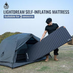 ONETIGRIS LIGHTDREAM Sleeping Pad Self-Inflating Foam Mat Mattress for Camping Backpacking Trekking Car Trips Travels