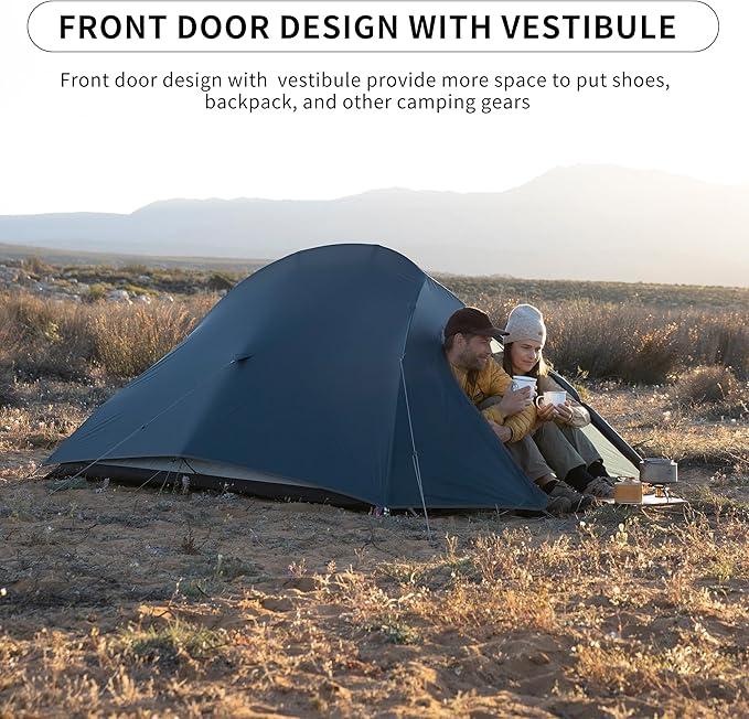 Naturehike Cloud-Up 2 Person Tent Lightweight Backpacking Tent with Footprint - Free Standing Ultralight Camping Hiking Backpack Tents Two Person Tent