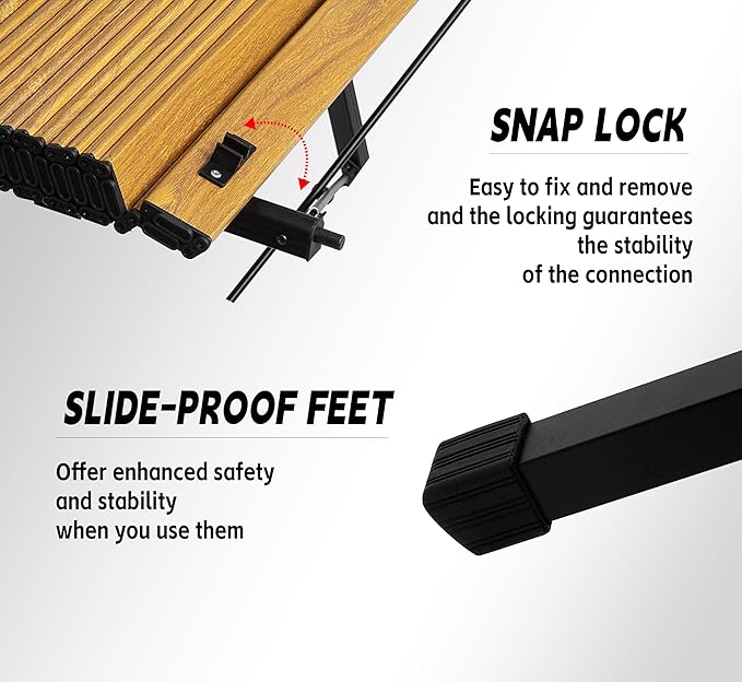 Portable Adjustable Camping Table - Sturdy Aluminum, Oversized Foldable Surface for Outdoor Picnic, BBQ, and Indoor Use,Silver