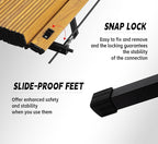 Portable Adjustable Camping Table - Sturdy Aluminum, Oversized Foldable Surface for Outdoor Picnic, BBQ, and Indoor Use