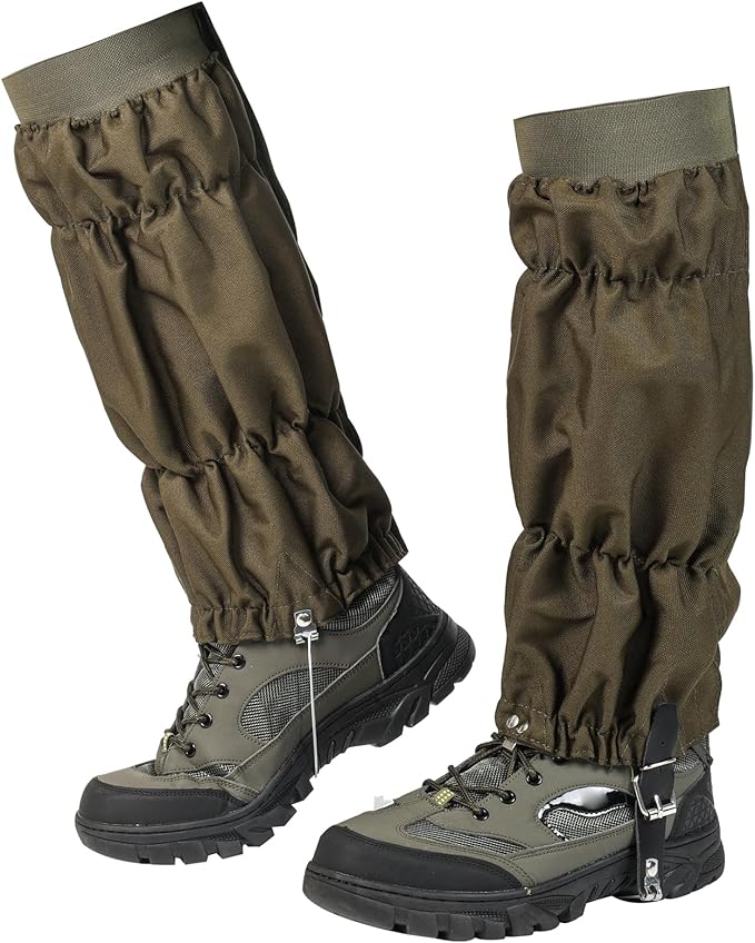 Snake Gaiters for Men Women Adjustable Waterproof Gators for Hiking Boots Lightweight Hunting Snake Guards for Lower Legs Snake Bite Proof Leggings Chaps