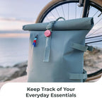 Roam Smart Tracker | Eco-Friendly Travel Tracker with Built-in Elastic Strap | QR Lost & Found, Global Find My Network | Replaceable Battery | No Extra App or Subscription Needed | 2-Pack, Green