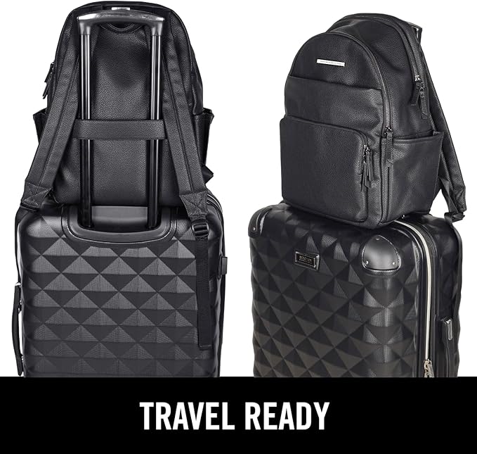 Kenneth Cole Reaction Marley Double Compartment Vegan Leather Womens 15" Laptop Fashion Backpack