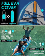 MOUSA 10‘8/11'×35" Extra Wide Inflatable Stand Up Paddle Board, Stable Paddleboard SUP for 2 People/Family, Anti-Slip Full EVA Deck, 3 Handles, 100L Backpack, All-Round Sup Board, Big Fin