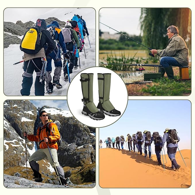 Snake Gaiters, Snake Guards, Gaiters for Men/Women, Adjustable Snake Proof Gaiters for Hunting, Outdoor and Farm Working