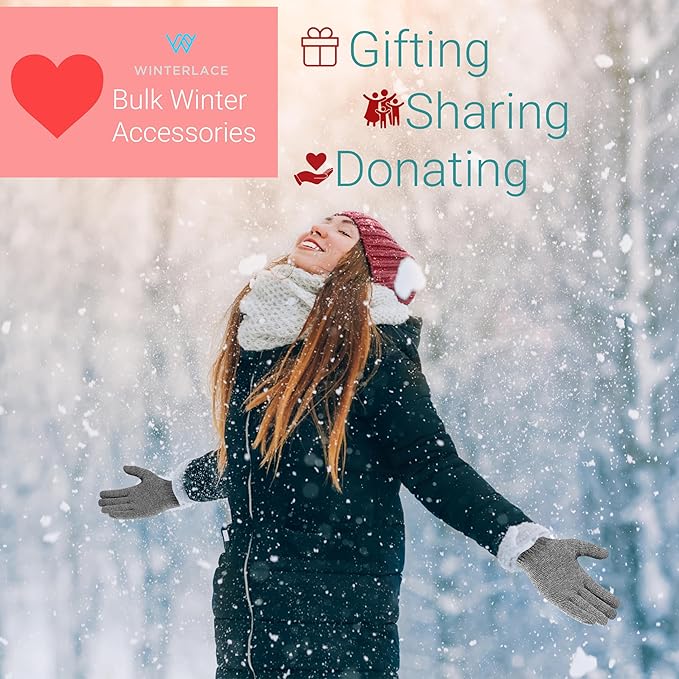 96x Winter Gloves, Beanies, Crew Socks, Neck Warmers Donation Charity Care Bulk Bundle