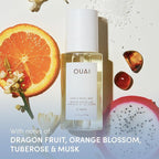 OUAI St. Barts Travel Bundle - Includes Travel Size Scalp & Body Scrub, Foaming Shower Gel, Hydrating Cream, and Hair & Body Mist (4 Count, 3.4 Oz/3.4 Oz/3 Oz/3.3 Oz)