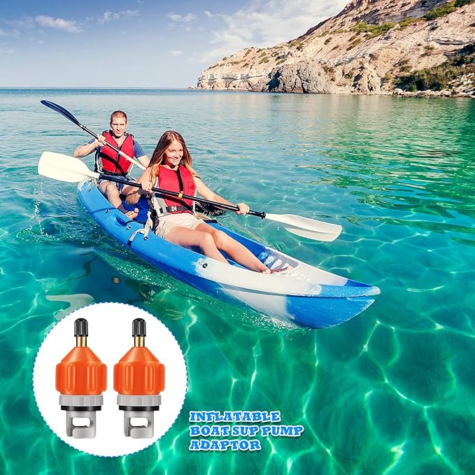 Shappy 2 Pieces Inflatable Boat SUP Pump Adaptor Air Pump Converter Air Valve Adapter Conventional Air Pump Adapter Pumping Head Connector for Inflatable Kayak Stand Up Paddle Board