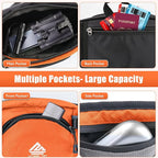Fanny Pack Waist Bag with Water Bottle Holder for Men Women Running Hiking Travel Dog Walking Workout Cycling Outdoor (Orange)