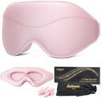 Sleep Mask, Premium Eye Mask for Sleeping, Total Blackout, Super Soft Comfort, Adjustable Fit, Upgraded 3D Ergonomic Designed Sleeping Mask for Home, Office, Travel, Meditation, Yoga, Pink
