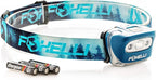 Foxelli LED Headlamp Flashlight for Adults & Kids, Running, Camping, Hiking Head Lamp with White & Red Light, Comfortable Headband, Lightweight & Waterproof, 3 AAA Batteries