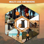 Collapsible Stool - Lightweight Portable Folding Stool for Camping, 330lb Capacity Telescoping Stool Adjustable Height(2.3-17.7") for Camping Fishing Travel