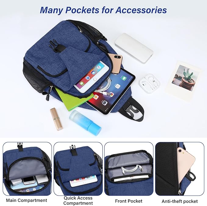 MOSISO Sling Backpack Travel Hiking Daypack, Crossbody Convertible Sling Bag with Front Pocket One Shoulder Chest Bag