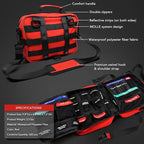 430 Piece First Aid Kit, Well-Organized Premium Waterproof Compact Trauma Medical Kits for Any Emergencies, Ideal for Home, Office, Car, Travel, Outdoor, Camping, Hiking, Boating (Red)