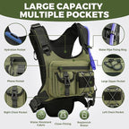 USA Original Patent Running Hydration Vest Backpack, Lightweight Chest Pack with 2.0L Water Bladder Bag Daypack for Hiking Running Cycling Race Marathon for Women Men