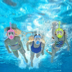 Full Face Snorkel Mask, Diving Mask for Kids and Adults,180° Panoramic View Snorkel Mask with Camera Mount, Safe Breathing, Anti-Leak&Anti-Fog