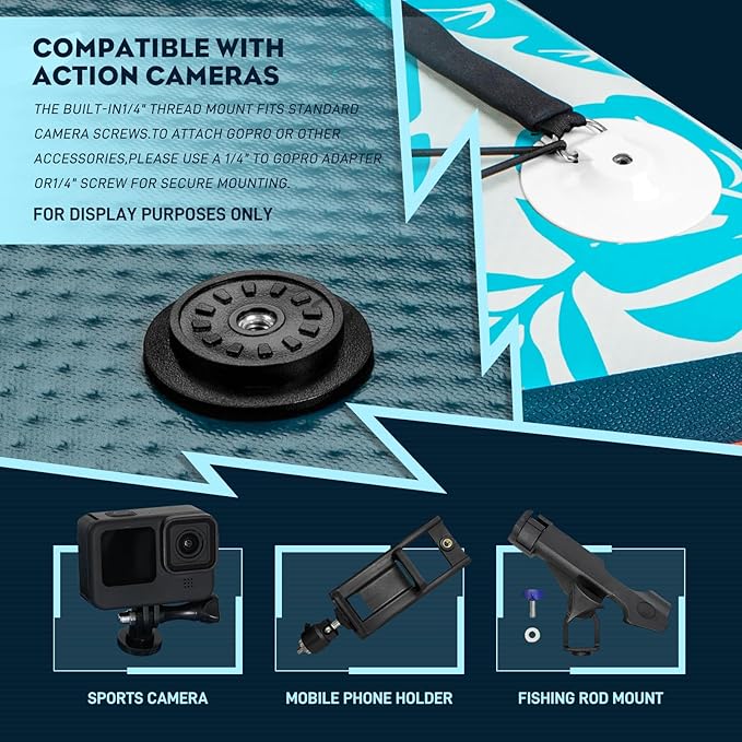 InnoExpo 11' Inflatable Stand Up Paddle Boards with Premium Accessories, Wide Stable SUP Paddle Board Design, Non-Slip Comfort Deck for Youth & Adults