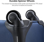 Hanke 3 Piece luggage Sets Softside Expandable luggage with Spinner Wheels TSA Lock,Travel Lightweight Luggage Sets,Blue