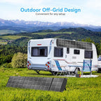 Ecosonique 300W Portable Solar Panel for Most Power Stations, Foldable & Lightweight Solar Suitcase with Kickstands, 40V MC4 & Multi-Output for Solar Generators, RVs, Camping, and Outdoor Use