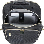 Kenneth Cole REACTION Women's Chelsea Chevron 15" Laptop and Tablet Backpack, Black