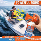 1 Pack Large Air Horn for Safety 3.5oz, 122dB Very Loud Marine Air Horn for Boat, Coast Guard Approved, Great for Boat & Marine Safety, Sporting Events, Travels, Hiking (Orange)