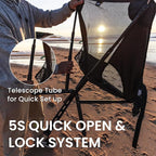 Sitpack Campster 2.0 Backpacking Camping Chair, 5S Easy Set-up, Ultra Lightweight, Bottle Sized Portable Folding Chair, Compact Chair for Adults for Beach Outdoor Hiking Travel Fishing