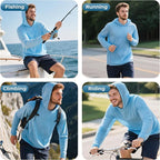 ProtectX High Visibility Sun Protection Lightweight Long Sleeve Hoodie, UPF 50+ Quick-Dry, SPF UV Shirt, Active Wear