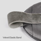 Luxury Silk Sleep Mask with 22mm Mulberry Silk, Velvet Elastic Band, Heat Therapy Pocket, and Travel Pouch, Grey Color