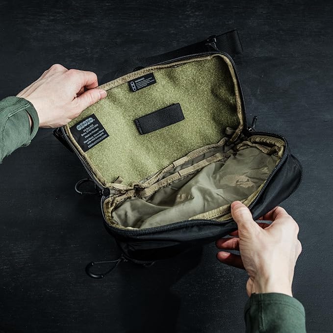 Eberlestock Bando Bag - Tactical Men's Fanny Pack w/Adjustable Waist Belt, Zippered Pockets, Compact Lightweight Belt Bag