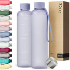KIVY Slim Water Bottle 32oz [Lightweight & Shatterproof] - Reusable Tritan Water Bottle - Leak Proof Water Bottle for Women & Men - No Spill Drinking Bottle - Dishwasher Safe - BPA Free