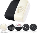 MABOZOO Extra Thick Chair Cushions,Office Chair Booster Seat Cushion to Raise Seat Height for Pain Relief,18 x 16 x 5 inch Non Slip Memory Foam Thick Cushion with Carry Handle（Black）
